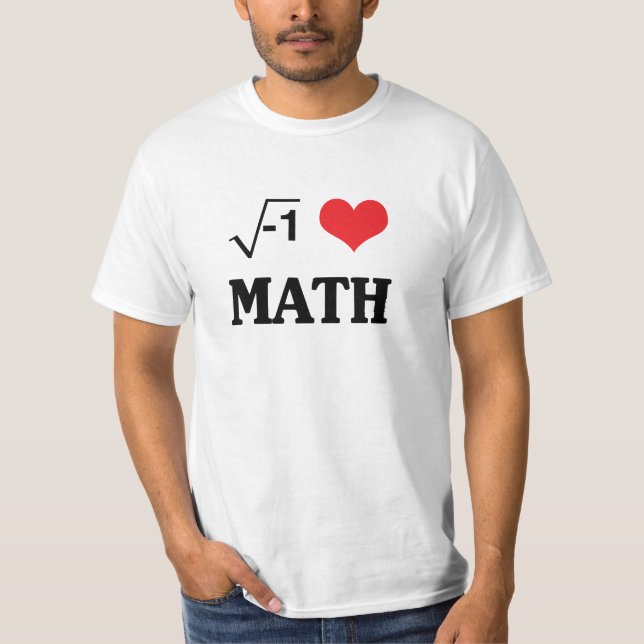 Camiseta Eu amo a matemática (Frente)