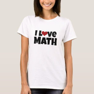 Camiseta Eu amo a matemática