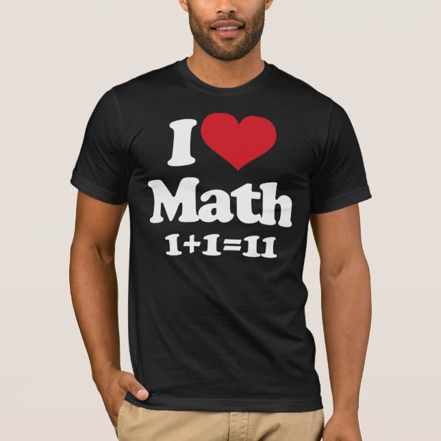 Camiseta Eu amo a matemática! (Frente)