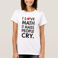 Eu amo a matemática, ele faço pessoas gritar