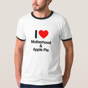Camiseta eu amo a maternidade e a torta de maçã