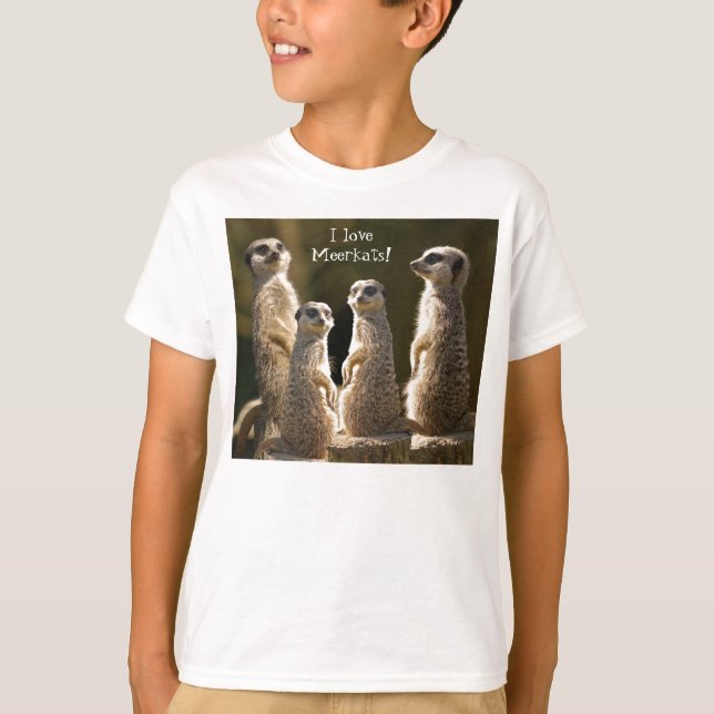 Camiseta Eu amo a MeerkatsT-Camisa (Frente)