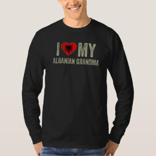 Camiseta Eu Amo A Minha Avó Albanesa A Família Bandeira
