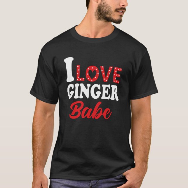 Camiseta Eu Amo A Minha Cabeça Vermelha Ginger Babe (Frente)