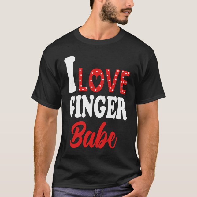 Camiseta Eu Amo A Minha Cabeça Vermelha Ginger Babe (Frente)