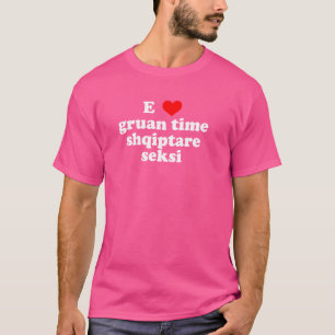 Camiseta EU AMO A MINHA ESPOSA ALBANESA Engraçada Shqiptar