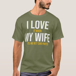 Camiseta Eu Amo A Minha Esposa Peças De Carro Mecânica Auto