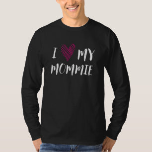 Camiseta Eu Amo A Minha Família Mamã Fatos Familiares Figur