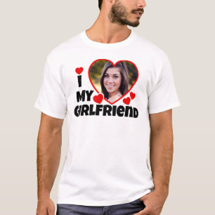 Camiseta Eu Amo A Minha Foto Personalizada Namorada