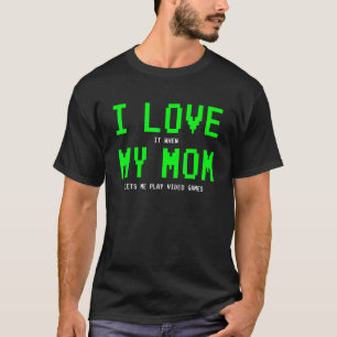 Camiseta Eu Amo A Minha Mãe A Mostrar Presentes De Jogador