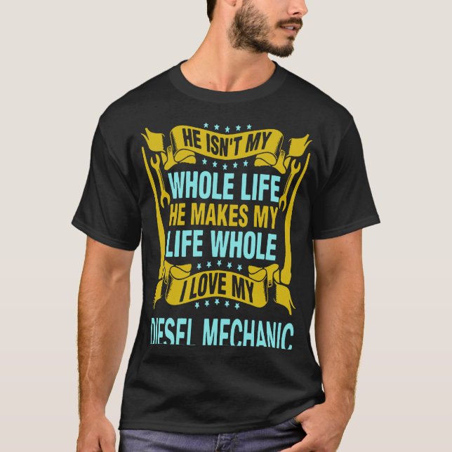 Camiseta Eu Amo A Minha Mecânica Diesel (Frente)