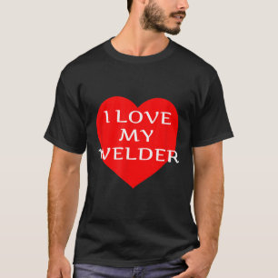Camiseta Eu Amo A Minha Namorada de Soldadora Fiancee Mãe V