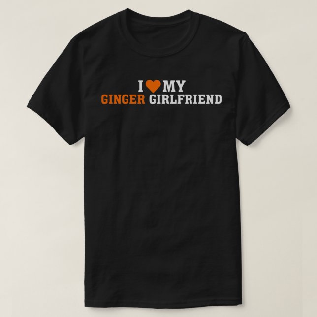Camiseta Eu Amo A Minha Namorada Redhead (Frente do Design)