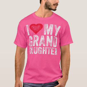 Camiseta Eu Amo A Minha neta Coração Adorando A Engraçada V