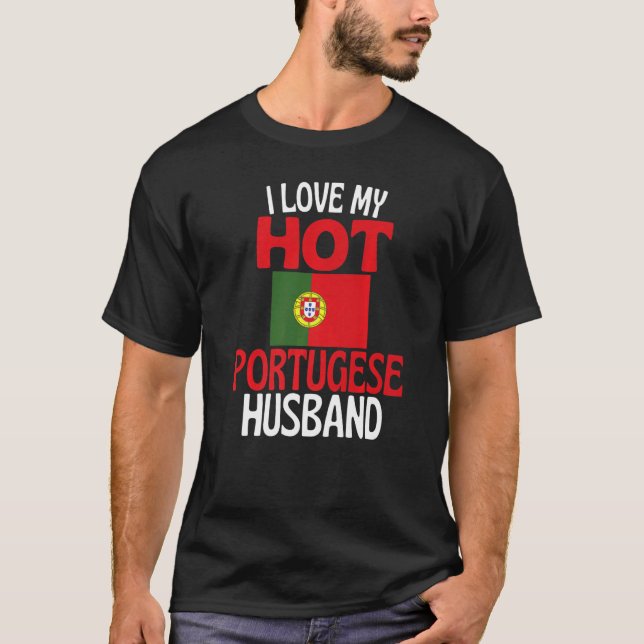 Camiseta Eu Amo A Minha Quente Relação Com Portugal Marido (Frente)