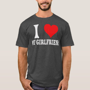 Camiseta Eu Amo A Minha Relação Namorada Grande Coração Ver