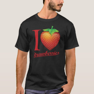 Camiseta Eu amo a morango