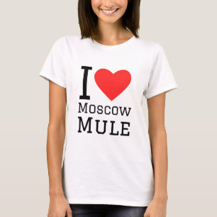 Camiseta Eu amo a mula de Moscou