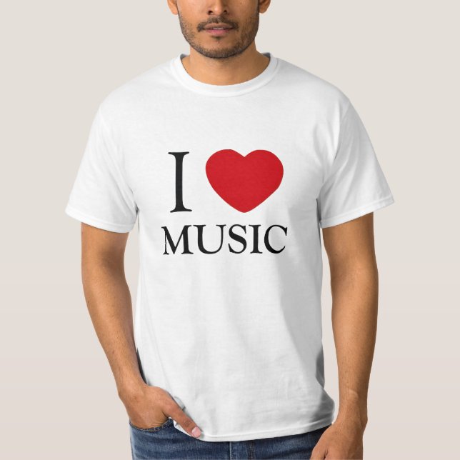 Camiseta Eu amo a música (Frente)