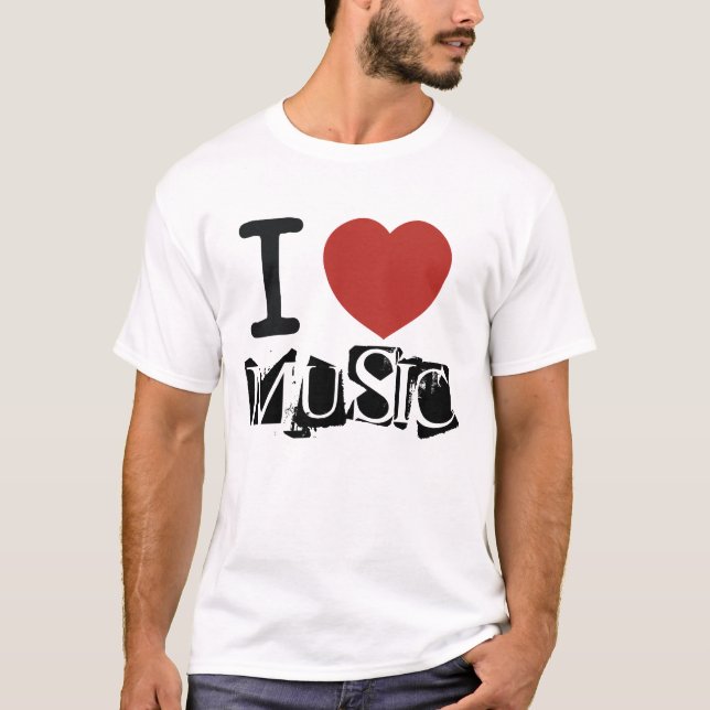 Camiseta Eu amo a música (Frente)