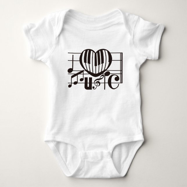 CAMISETA EU AMO A MÚSICA (Frente)