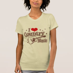 Camiseta Eu amo a música country