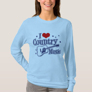 Camiseta Eu amo a música country
