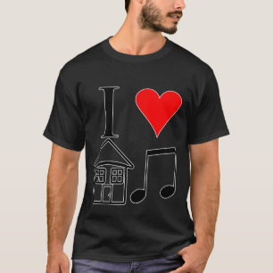 Camiseta Eu amo a música da casa