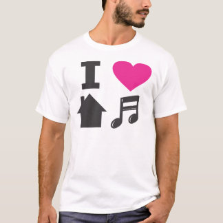 Camiseta Eu amo a música da casa