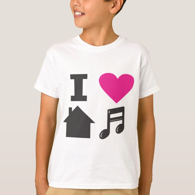 Camiseta Eu amo a música da casa (Frente)