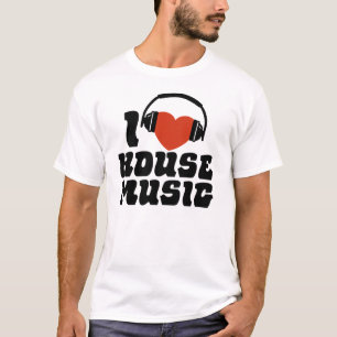 Camiseta Eu amo a música da casa