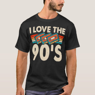 Camiseta Eu Amo A Música de Cassete Retro dos Anos 90