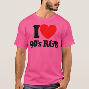 Camiseta Eu Amo A Música Vintage Rb Red Heart Da Década De 