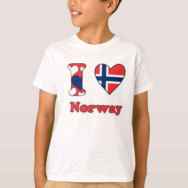 Camiseta Eu amo a Noruega (Frente)