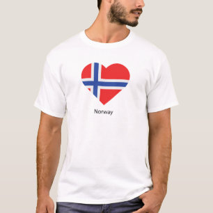 Camiseta Eu amo a Noruega