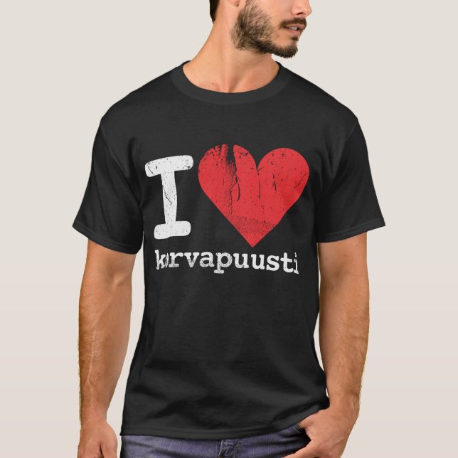 Camiseta Eu amo a obscuridade de Korvapuusti (Frente)