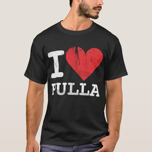 Camiseta Eu amo a obscuridade de Pulla (Frente)
