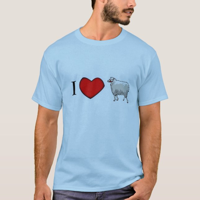 Camiseta Eu amo a ovelha (Frente)