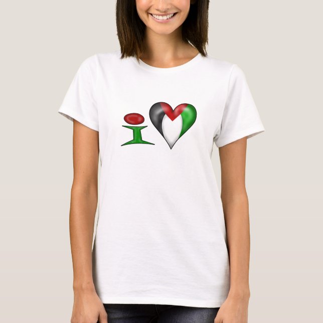 Camiseta Eu amo a Palestina (Frente)