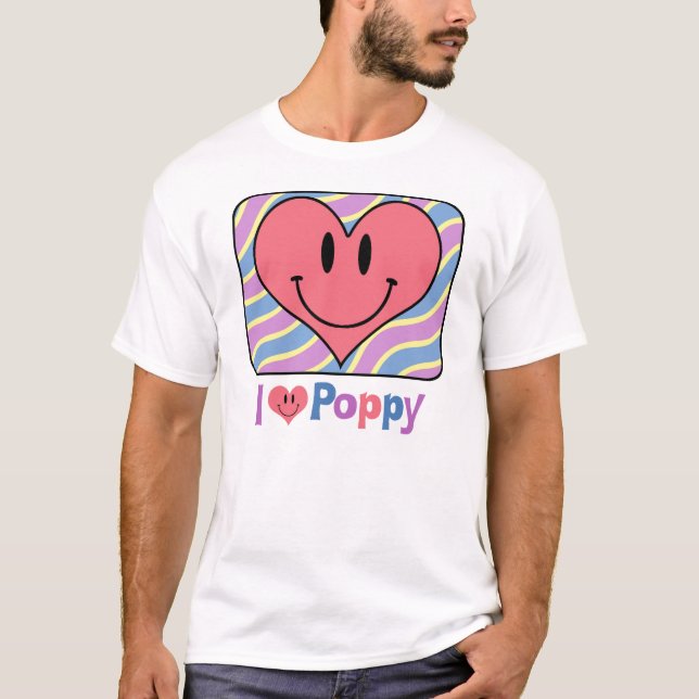 Camiseta Eu amo a papoila (Frente)