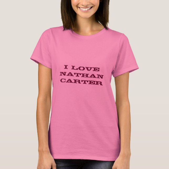 Camiseta eu amo a parte superior de Nathan Carter (Frente)