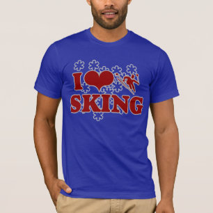 CAMISETA EU AMO A PARTE SUPERIOR DE SKING