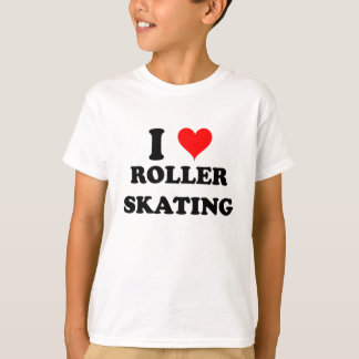 Camiseta Eu amo a patinagem de rolo