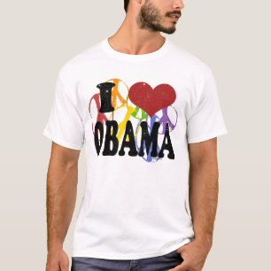 Camiseta Eu amo a paz do gay de Obama