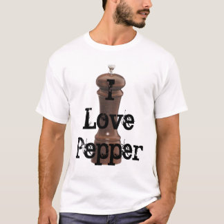 Camiseta Eu amo a pimenta - personalizada