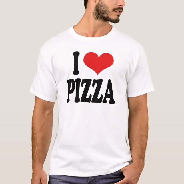 Camiseta Eu amo a pizza (Frente)