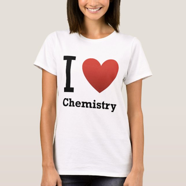 Camiseta Eu amo a química (Frente)
