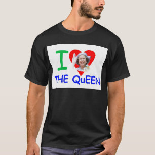 Camiseta Eu amo a Rainha - Rainha Elizabeth II