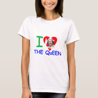 Camiseta Eu amo a Rainha - Rainha Elizabeth II