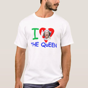 Camiseta Eu amo a Rainha - Rainha Elizabeth II